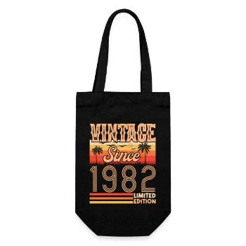 anniversaire 1982. Vintage né en 1982 anniversaire - Sac à bouteille - noir - Devant