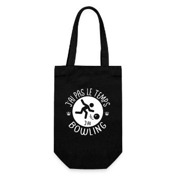 Ich habe keine Zeit, ich habe Bowling - Geschenkbeutel für Flaschen - Schwarz - Vorne