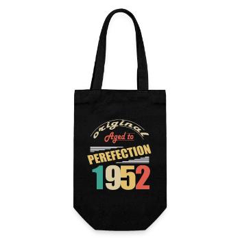 I'm 72 years old | I was born in 1952 - birth - Gift Bag for Bottles - black - Front