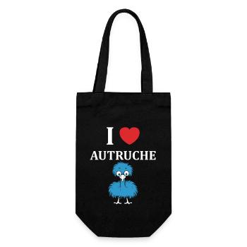 Humour autruche - Sac à bouteille - noir - Devant