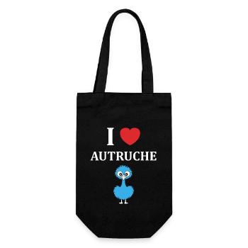 Humour autruche - Sac à bouteille - noir - Devant
