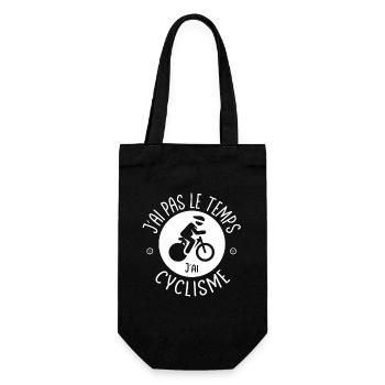 J'ai pas le temps j'ai Cyclisme, vélo - Sac à bouteille - noir - Devant
