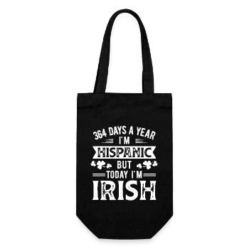 Hispanoamerikaner: Heute bin ich Ire - Geschenkbeutel für Flaschen - Schwarz - Vorne
