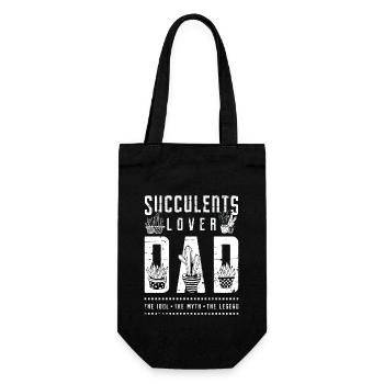 Succulents Lover Dad The Idol The Myth Gardener - Gift Bag for Bottles - black - Front