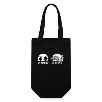 Succulents Lover My Problem My Pictogram Dad Mom - Gift Bag for Bottles - black - Front