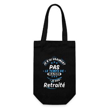 Retraite pas le temps de niaiser je suis retraité - Sac à bouteille - noir - Devant