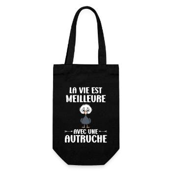 Strauß Zitat - Geschenkbeutel für Flaschen - Schwarz - Vorne