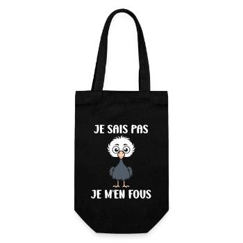 Citation autruche - Sac à bouteille - noir - Devant