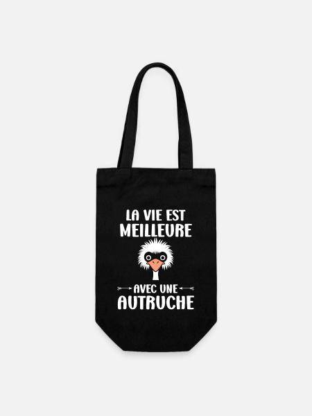 Citation autruche - Sac à bouteille - noir