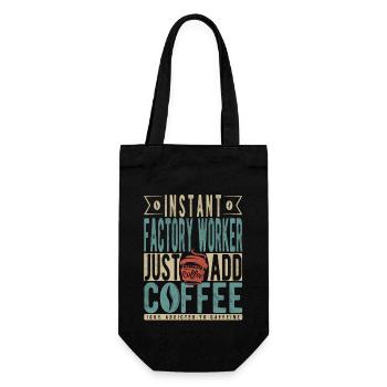 Travailleur d’usine instantané Il suffit d’ajouter du café - Sac à bouteille - noir - Devant