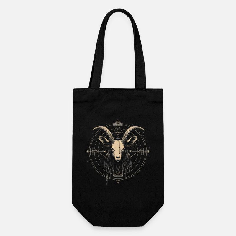 Ziege Baphomet - Geschenkbeutel für Flaschen - Schwarz