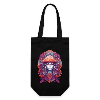 Feather Mandala Spiritual Design Dream Catcher - Gift Bag for Bottles - black - Front