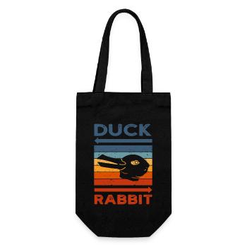 Wittgensteins Hasen-Enten-Illusion - Geschenkbeutel für Flaschen - Schwarz - Vorne