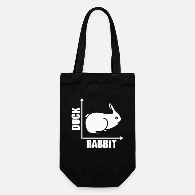 Wittgenstein lapin canard illusion - Sac à bouteille - noir