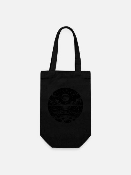 Nuit au clair de lune sur l’eau - Sac à bouteille - noir