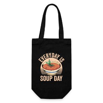 Everyday Is Soup Day Meal Food Bowl - Gift Bag for Bottles - black - Front