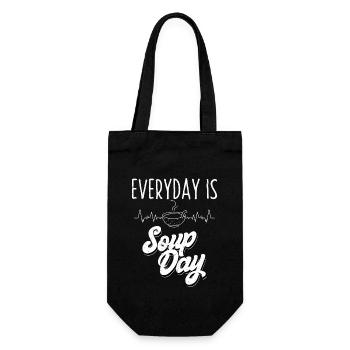 Everyday Is Soup Day Bowl Meal Food - Gift Bag for Bottles - black - Front