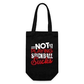 Stickball Not Playing Stickball Sucks - Gift Bag for Bottles - black - Front