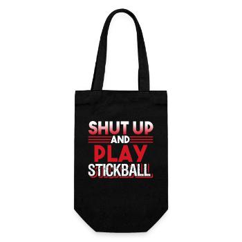 Stickball Shut Up And Play Stickball - Gift Bag for Bottles - black - Front