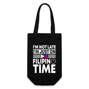 Filipino Time - Gift Bag for Bottles - black - Front