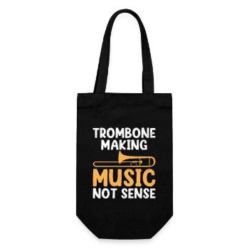 Trombonist Trombone Player Marching Band Trombone - Gift Bag for Bottles - black - Front