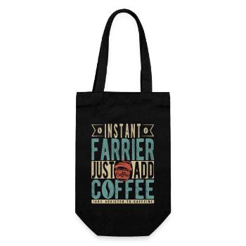Instant-Hufschmied einfach Kaffee hinzufügen - Geschenkbeutel für Flaschen - Schwarz - Vorne