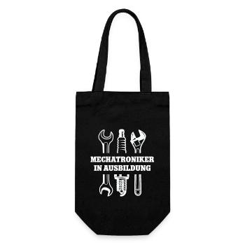 Mechatroniker in Ausbildung Studium Mechatronik - Geschenkbeutel für Flaschen - Schwarz - Vorne