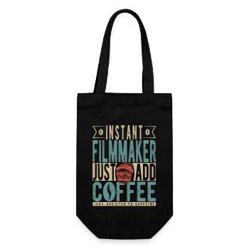 Instant Filmmaker Just Add Coffee - Gift Bag for Bottles - black - Front