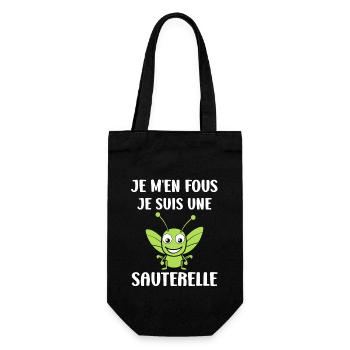 Insecte humour Sauterelle - Sac à bouteille - noir - Devant