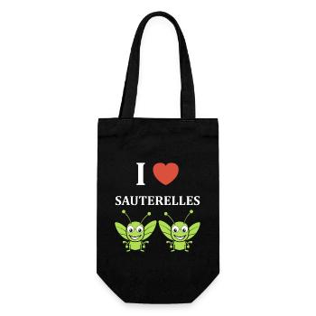 Humour sauterelle - Sac à bouteille - noir - Devant