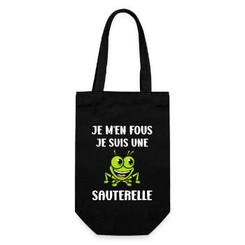 Humour sauterelle - Sac à bouteille - noir - Devant