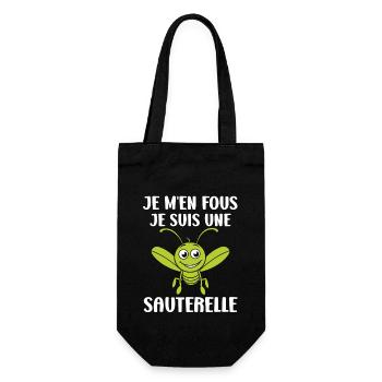 Humour sauterelle - Sac à bouteille - noir - Devant