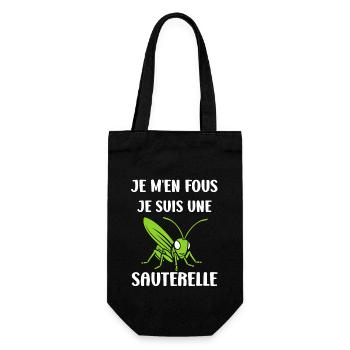 Insecte humour Sauterelle - Sac à bouteille - noir - Devant