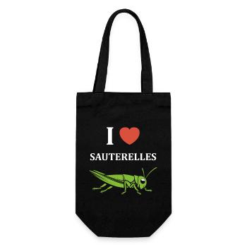 Insecte humour Sauterelle - Sac à bouteille - noir - Devant