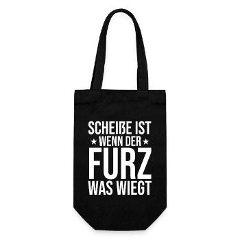 Shit Is When The Fart Weighs What - Gift Bag for Bottles - black - Front