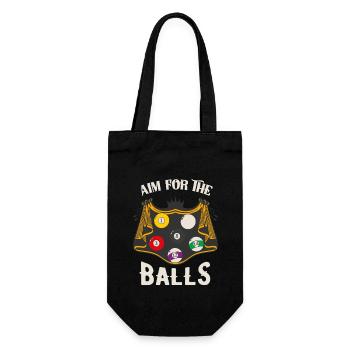 Funny Billiards Pool Player Snooker Saying - Gift Bag for Bottles - black - Front