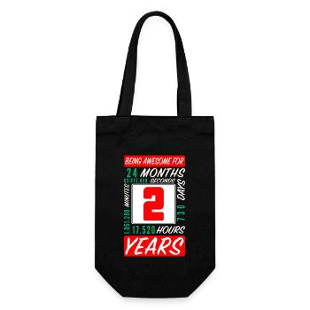 Enfants 2 Ans Anniversaire Mois Heures - Sac à bouteille - noir - Devant