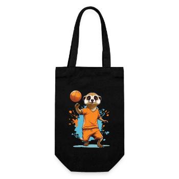 Meerkat handball player streetwear style - Gift Bag for Bottles - black - Front