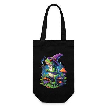 Magischer Frosch Psychedelic Art Musik Festival - Geschenkbeutel für Flaschen - Schwarz - Vorne