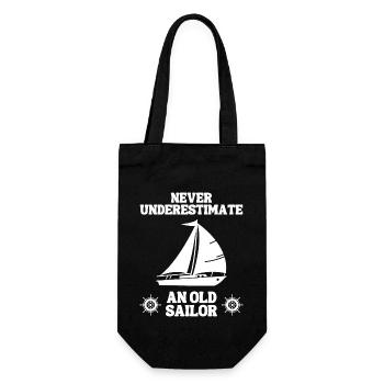 Sailing, Sailing, Sailboat, Sailboat, Sailing Ship - Gift Bag for Bottles - black - Front