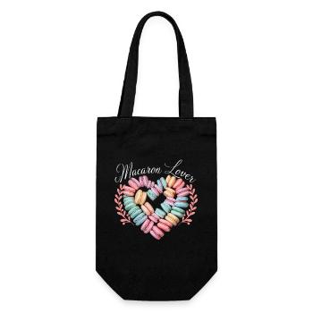 Macaron lovers French macarons - Gift Bag for Bottles - black - Front