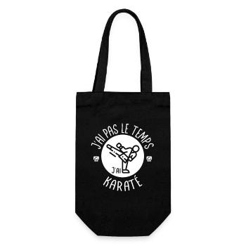 Ich habe keine Zeit, ich habe Karate. Für Karatekas - Geschenkbeutel für Flaschen - Schwarz - Vorne