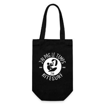 Ich habe keine Zeit, ich habe Kitesurfer - Geschenkbeutel für Flaschen - Schwarz - Vorne