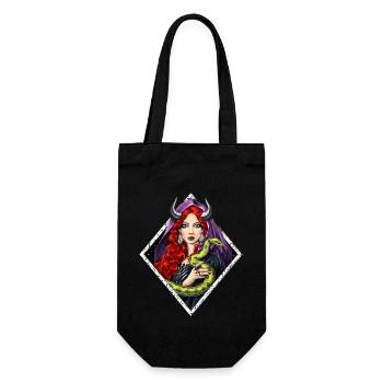 Göttin Lilith - Geschenkbeutel für Flaschen - Schwarz - Vorne