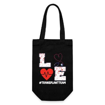 Valentine's Day Shirt Transplant Team - Gift Bag for Bottles - black - Front