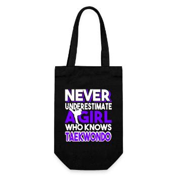 Taekwondo Girl Knows Taekwondo - Gift Bag for Bottles - black - Front