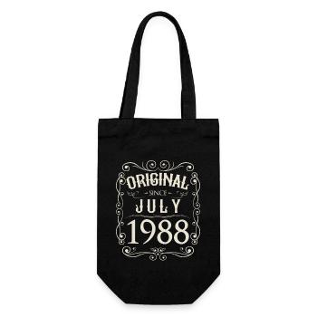 Vintage - Original since July 1988 Birthday - Gift Bag for Bottles - black - Front