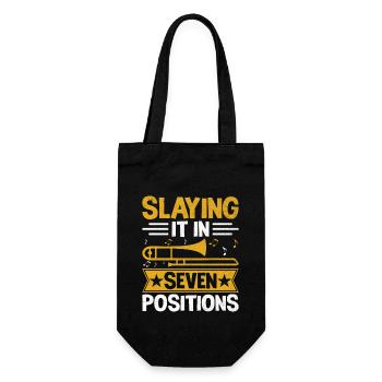 Trombonist Trombone Player Marching Band Trombone - Gift Bag for Bottles - black - Front
