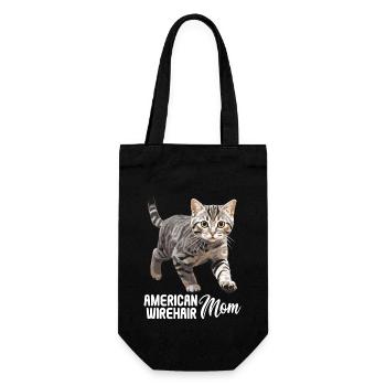 Cat Cats American Wirehair - Gift Bag for Bottles - black - Front