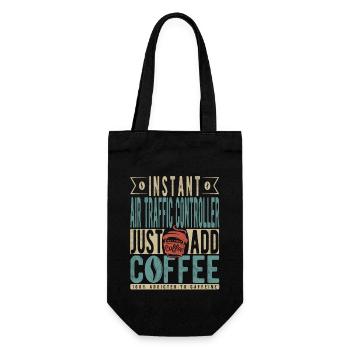 Contrôleur de la circulation aérienne instantané Il suffit d’ajouter du café - Sac à bouteille - noir - Devant